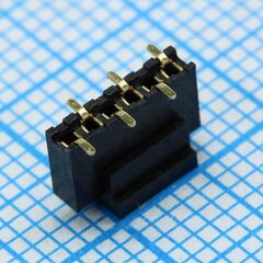 DS1065-02-1X6S8BS1SR, розетка на плату, однорядная шаг1,27мм, smd 6 контактов