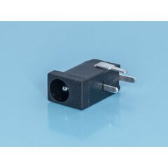 DJK-05D, разъем питания штыревой 1,3мм, вилка на плату, плоские контакты