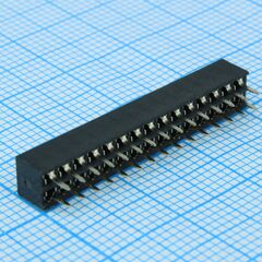 DS1026-05-2X15S8BV, гнездо на плату 2x15 конт., шаг 2.00мм, высота 4.3мм, позолоч