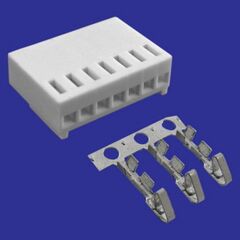 HU-07 PITCH 2.54MM+TERMINAL, разъем низковольтный розетка 7 контактов шаг 2.54мм