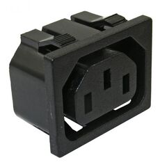AC-021, разъем питания серии ac, розетка 3-х полюсная на защелках, 10а 250в