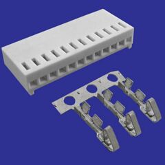 HU-12 PITCH 2.54MM+TERMINAL, разъем однорядный (розетка) на кабель