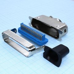 DS1078-36M0LS, вилка centronics 36 контактов на кабель в корпусе