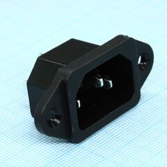KLS1-AS-301, 220v вилка на блок крепление винтами 3контакта