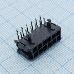 430451200, прямоугольный разъем, серия micro-fit 3.0 43045, 12 контакт(-ов), штыревой разъем, 3 мм