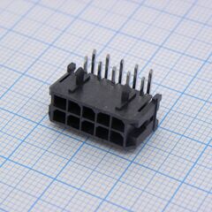 430451000, прямоугольный разъем, серия micro-fit 3.0 43045, 10 контакт(-ов), штыревой разъем, 3 мм