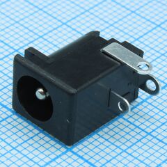 PJ-002AH, разъем питания 2.0 x 6.5 мм, 5.0 a, горизонтальный монтаж в отверстие