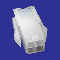 MF-2X2M + TERMINAL, разъем питания mini-fit 4 контакта, вилка на кабель, шаг 4,2мм