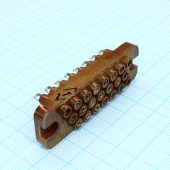 РП10-22 розетка, соединитель низкочастотный, прямоугольный, внутреннего монтажа