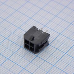 430450412, прямоугольный разъем, серия micro-fit 3.0 43045, 4 контакт(-ов), штыревой разъем, 3 мм