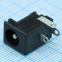 PJ-002A, разъем питания 2.0 x 6.5 мм, 2.5 a, горизонтальный монтаж в отверстие