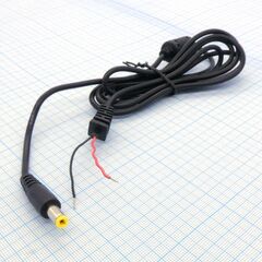 шт. 5.5*2.1 AWG24 провод 1.5м ферр.филь, штекер питания с кабелем 0.25мм2 (24awg)