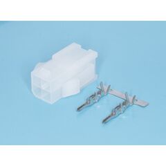 MF-4M, разъем питания (с контактами) mini-fit, 4pin, вилка на кабель, шаг 4,2мм