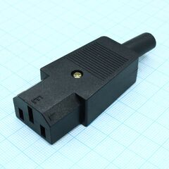 KLS1-ASS-201, разъем 220в гнездо на кабель, 10а