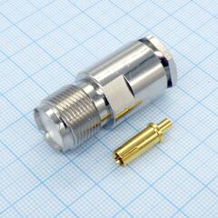 UHF гн пайка RG-213, разъем вч пайка на кабель rg-213