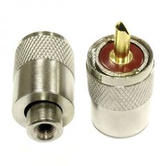 UHF-U58P, разъем высокочастотный штекер uhf, накрутка на кабель rg58