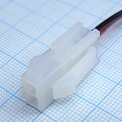 MF-2x1M провод 0.3m AWG20, разъем питания mini-fit 2 контакта, вилка на проводе 300мм, шаг 4,2мм
