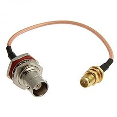 BNC-KY-1.5-RG316-15CM-SMA-KY-1.5, разъем высокочастотный, кабельная сборка bnc гнездо - sma штекер, длина 15 см