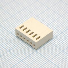 KLS1-2.54-06-H/T, розетка на кабель c контактами 2.54мм