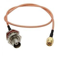 BNC-KY-RG316-40CM-SMA-J, разъем высокочастотный, кабельная сборка bnc гнездо - sma штекер, длина 40 см