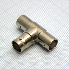 BNC гнездо - 2*BNC гнездо (T-connector), вч переходник