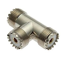 UHF-TJJJ (CU), разъем высокочастотный uhf, переходник три гнезда