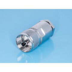 UHF-S8P, разъем uhf вилка на кабель, rg-8, пайка