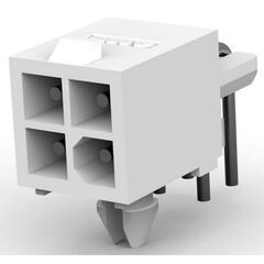 1-770968-0, разъем типа провод-плата, угловой, серия mini universal mate-n-lok, 4 контакт(-ов), штыревой разъем