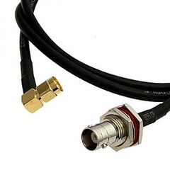BNC-KY-3-RG58-100CM-SMA-JW-3, разъем высокочастотный, кабельная сборка bnc гнездо - sma штекер угловой, длина 100 см