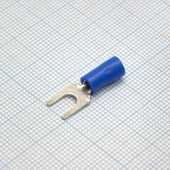 SV2-4L Blue, наконечник кабельный вилочный с изоляцией d=4.3мм, сеч. пров.1.5-2.5мм2
