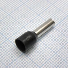 HE 6012 Black, наконечник кабельный торцевой трубчатый с изоляцией, l=20/12мм, сеч. пров. 6.0мм2