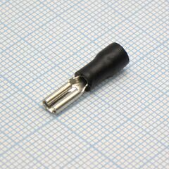FDD2-110(8) Black, наконечник кабельный ножевой (гнездо) с изоляцией 0.8х2.8мм, сеч. пров. 1.5-2.5мм2