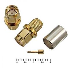 SMA-CG58P, разъём высокочастотный, штекер sma обжим на кабель rg58