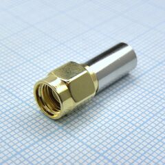SMA-RP гнездо обжим RG58 (реверс) gold, внутренняя резьба