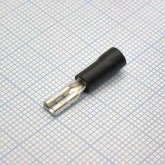 FDD1.25-110(5) Black, наконечник кабельный ножевой (гнездо) с изоляцией 0.5х2.8мм, сеч. пров. 0.5-1.5мм2