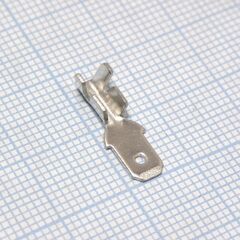 Контакт штыревой D4.8, контакт штыревой 4.8мм, самофиксация, сечение провода 1.5мм2