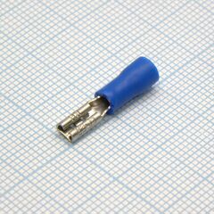 FDD2-110(5) Blue, наконечник кабельный ножевой (гнездо) с изоляцией 0.5х2.8мм, сеч. пров. 1.5-2.5мм2