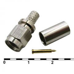 SMA-C58P, разъём высокочастотный, штекер sma обжим на кабель rg58