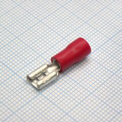 FDD2-187(5) Red, наконечник кабельный ножевой (гнездо) с изоляцией 0.5х4.75мм, сеч. пров. 1.5-2.5мм2