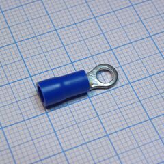 RV1.25-3.7M Blue, наконечник кабельный кольцевой с изоляцией d=3.7мм, сеч. пров.0.5-1.5мм2