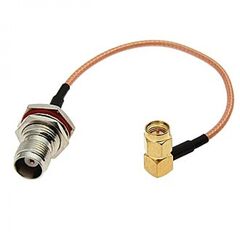 SMA-JW-1.5-316-15CM-TNC-KY-1.5, разъем высокочастотный, кабельная сборка sma угловой штекер - tnc гнездо, длина 15 см