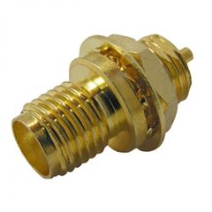 SMA-BJ GOLD, разъём высокочастотный, гнездо sma, крепление гайка, золотой