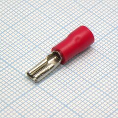 FDD2-110(8) Red, наконечник кабельный ножевой (гнездо) с изоляцией 0.8х2.8мм, сеч. пров. 1.5-2.5мм2