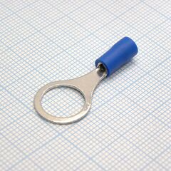RV1.25-10 Blue, наконечник кабельный кольцевой с изоляцией d=10.5мм, сеч. пров.0.5-1.5мм2