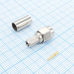 ВЧ разъём SMA-C58P шт., разъём высокочастотный, штекер sma обжим на кабель rg58