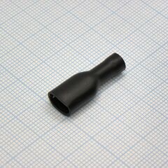 FDFD2-250 Black, наконечник кабельный ножевой (гнездо) полностью в изоляции 0.8х6.35мм, сеч. пров. 1.5-2.5мм2