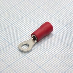 RV1.25-3.7M Red, наконечник кабельный кольцевой с изоляцией d=3.7мм, сеч. пров.0.5-1.5мм2