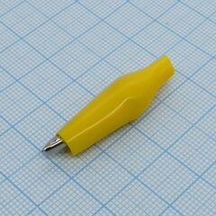 крокодил 8001 Yellow(1225), зажим типа крокодил