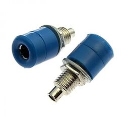 Z031 4MM SOCKET BLUE, клемма приборная z031 4 мм, разъем синий, диаметр 4 мм