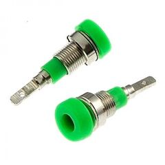 Z007 2MM PANEL JACK GREEN, гнездо z007 2 мм на панель jack зеленый, на панель под пайку
